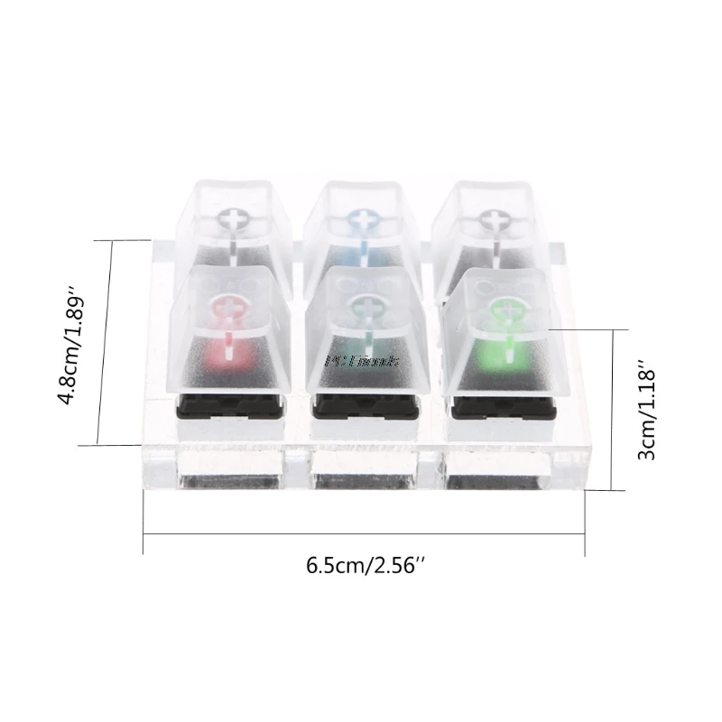Teclas de Teclado mecânico Claro 6 Tecla