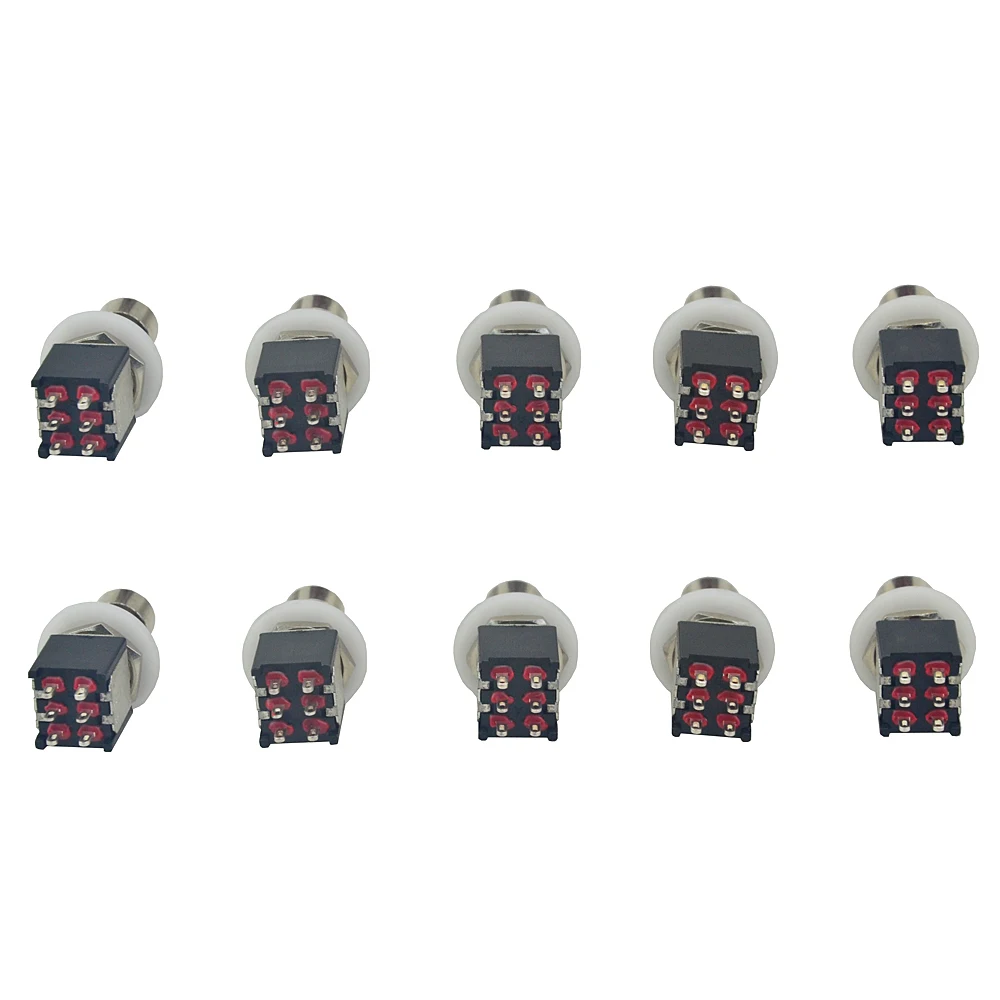 Pedale Effetti per Chitarra Pedale Stomp Box in Metallo Rtengtunn DPDT Momentary On On