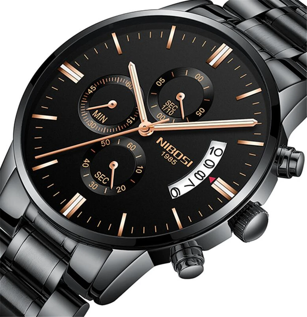 Watches Men Fashion Sports Quartz Clock Mens Watches Top Brand Luxury Full Steel Business Waterproof Watch Relogio Masculino sinboi submariner 316 full steel mens watches 2018 black rotatable fashion sports quartz men watch business relogio masculino
