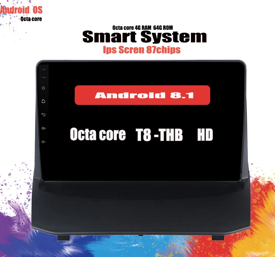 Восьмиядерный 1280*720 Android 10 0 автомобильный DVD GPS навигационный плеер Deckless стерео