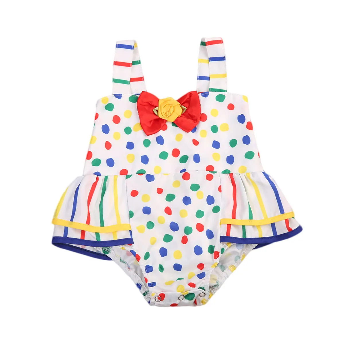 High Quality Infant Baby Girls Clothes Polka Dots Sleeveless Romper