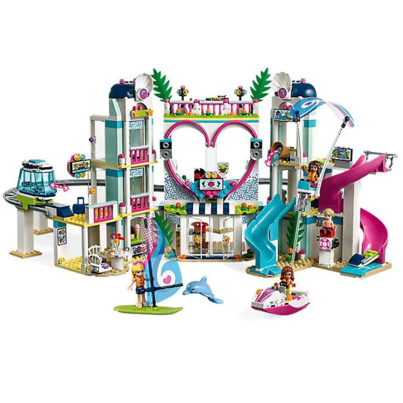 

In stock Girl Friends Series Heartlake City Resort Model Building Block Bricks Toys Compatible With Legoings Friends 41347