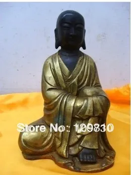 

00361 Tibetan Buddhist bronze Buddist arhat monk buddha statue