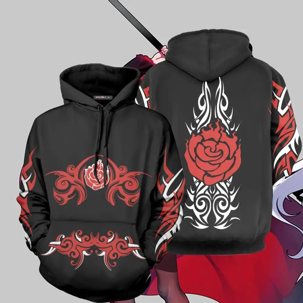 2019 Аниме RWBY сезон Один Толстовка 3D Косплей Костюм куртка с капюшоном на молнии