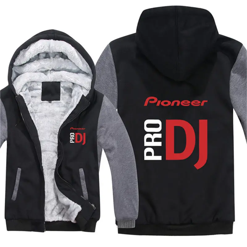 Pioneer Dj Модные свитеры для мужские толстовки хип-хоп зима Ман аниме Утепленная одежда японский уличная черный Мантия с капюшоном W001 - Цвет: as picture