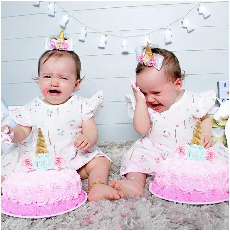 Mother nest 2018 Summer Newborn Baby Love Hollow Dress Flying Sleeves Girl Clothes Birthday Princess Party Dresses for Children (4)