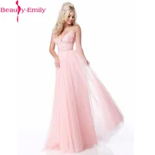 Beauty-emily fioletowy bez rękawów długie suknie wieczorowe 2019 eleganckie lato jesień szyfonu formalne sukienki na przyjęcie Robe De Soiree