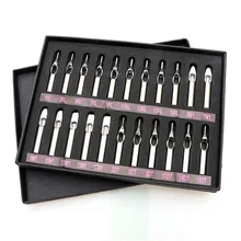 Татуировки боди-арт из нержавеющей стали татуировки Советы наборы 22 шт./кор. игловое сопло для профессионального тату питания