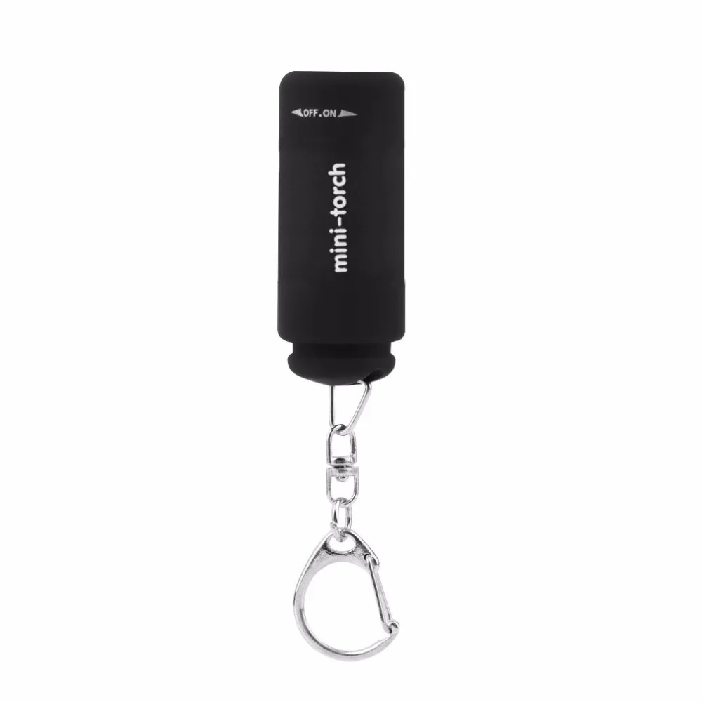 Сумка брелок Портативный Миниатюрный фонарик для ключей USB Перезаряжаемый лампа