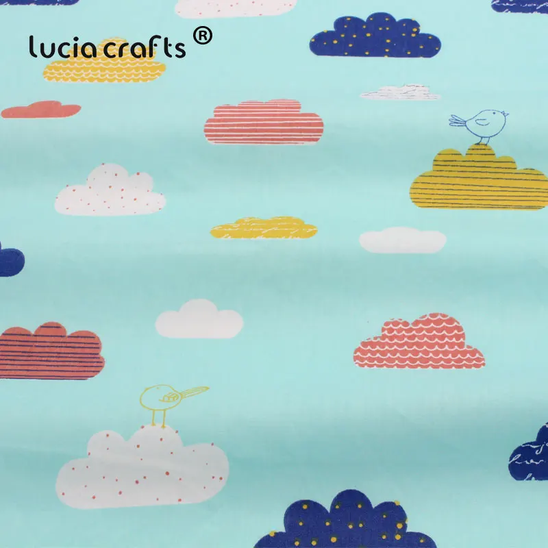 Lucia crafts, 1 шт./лот, хлопковая ткань с принтом для кукол, ручная работа, шитье, Лоскутная Ткань, текстиль, ткань I0307 - Цвет: Style 3