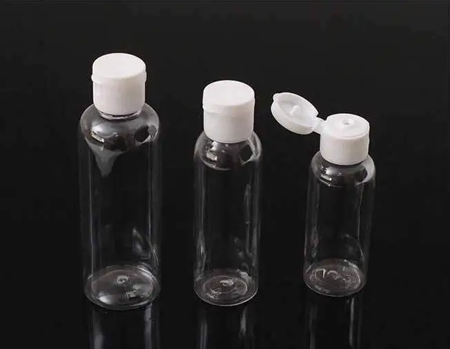 

1pcs 30ml 50ml 60ml 100ml Plastic Empty Lucency Pack Bottle Crystal Clear Flip Top Cap Empty Packaging Containers