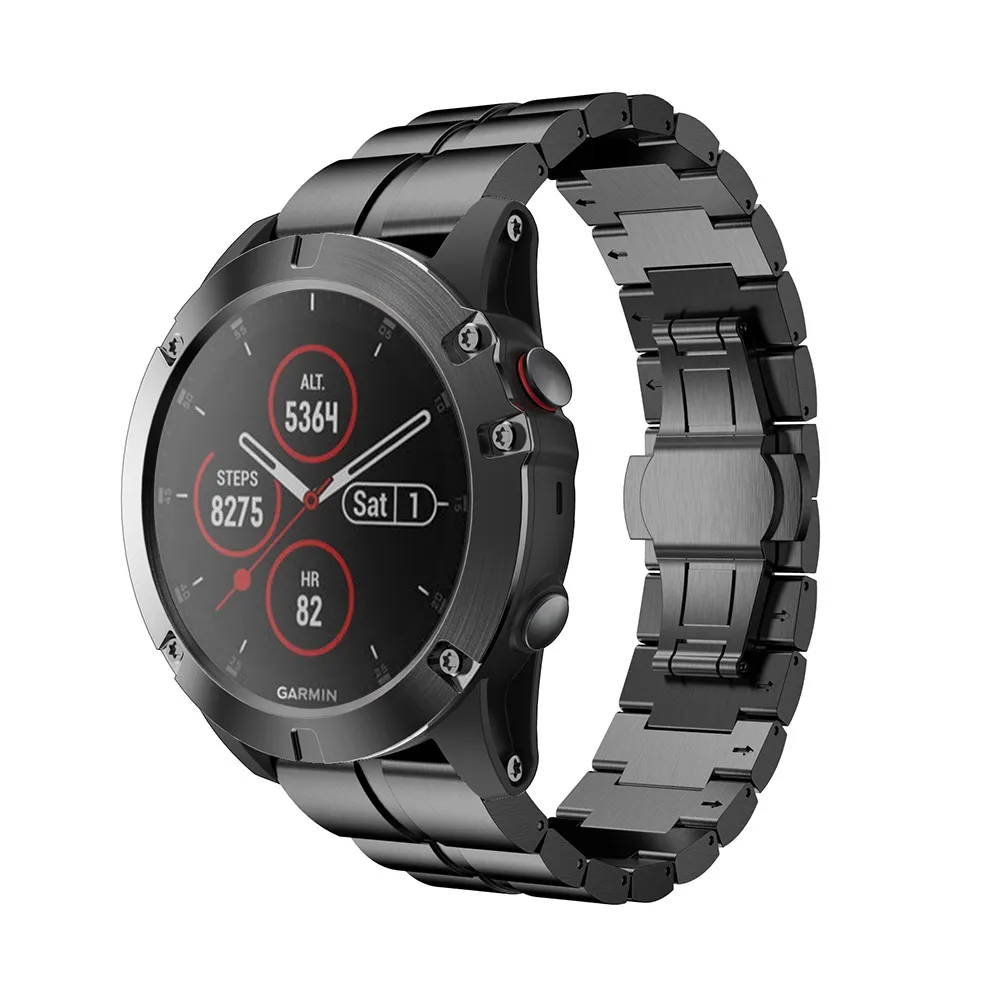

2018 New Luxury Stainless Steel Quick Release Wristband Smart Watch Replacement Watch Straps For Garmin Fenix 5X Plus
