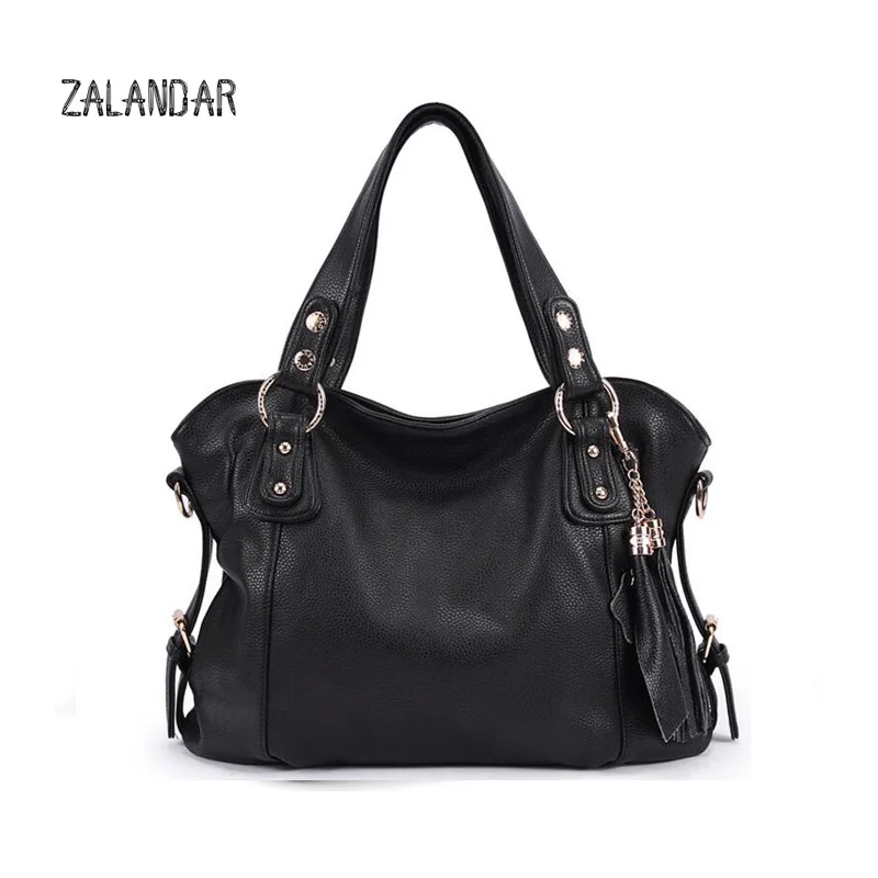 

Bolso Mujer Negro 2016 Fashion Hobos Women Bag Ladies Brand Leather Handbags Spring Casual Tote Bag Big Shoulder Bags For Woman