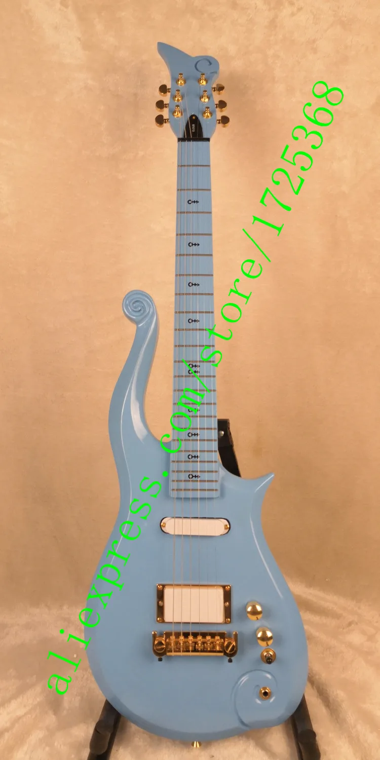 

electric guitar Prince cloud maple Fretboard alder wood All sky blue color 6 strings free shipping