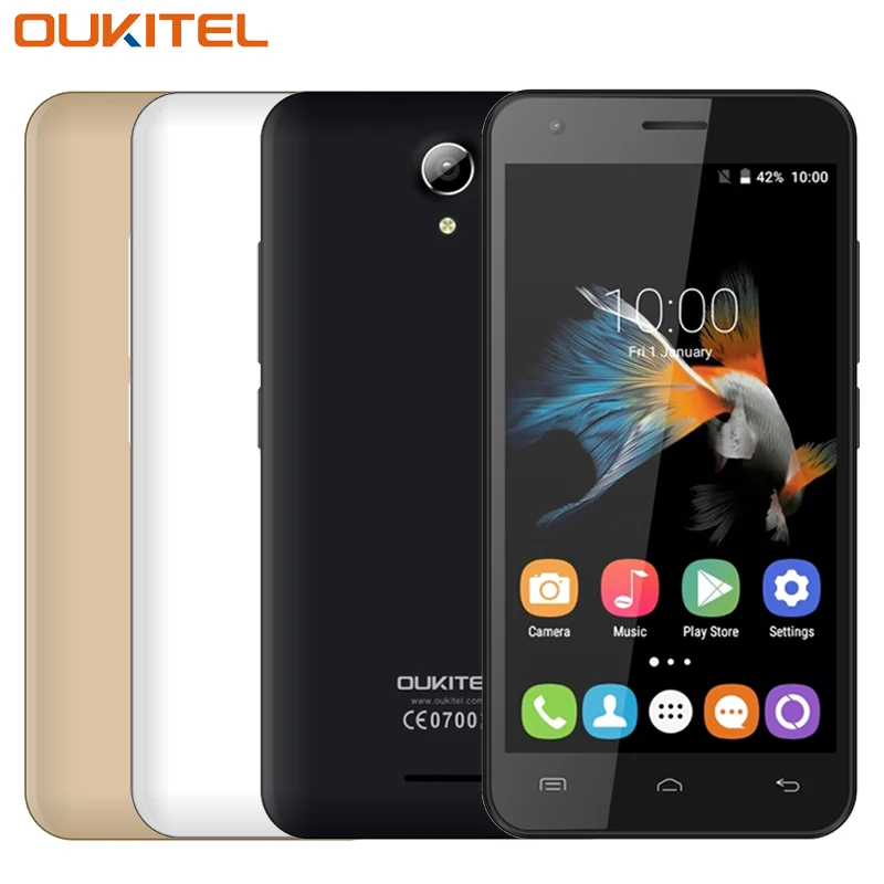 Оригинал OUKITEL C2 Quad Core Сотовые Телефоны с 8 ГБ Памяти 3 Г WCDMA 4.5 дюймов IPS Экран Android 5.1