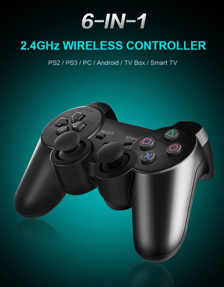 2.4G Wireless Game Controller For PS2/PS3  Remote Gamepad For Android Phone/TV Box/Smart TV Joystick Vibration Gamepad For PC