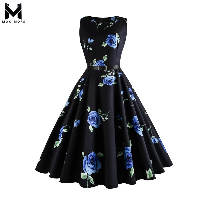 

Summer New Womens Print High Waist Was Thin In The Long Section Woman Dress Fashion Casual Bridesmaid Retro Elegant Dress Women