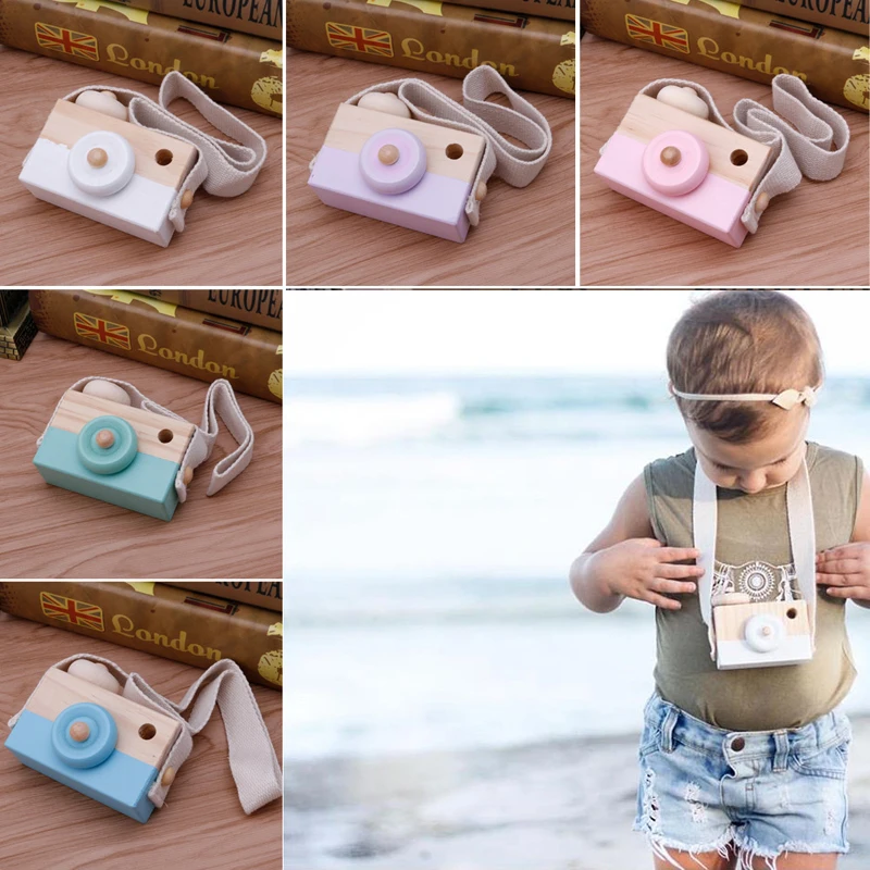 2017 Mignon camera bois jouets enfants garcon filles Creative camEra photo decoration MAR2 30
