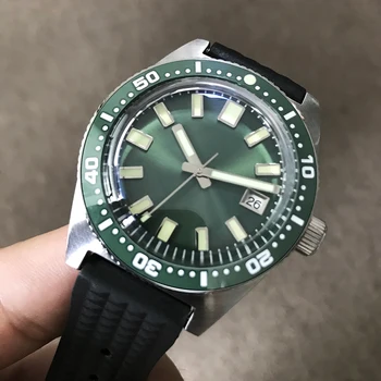 

San Martin New 62MAS Automatic Watches 200m Water Resistant Sapphire Crystal Green dial Stainless Steel Men diving Wristwatch