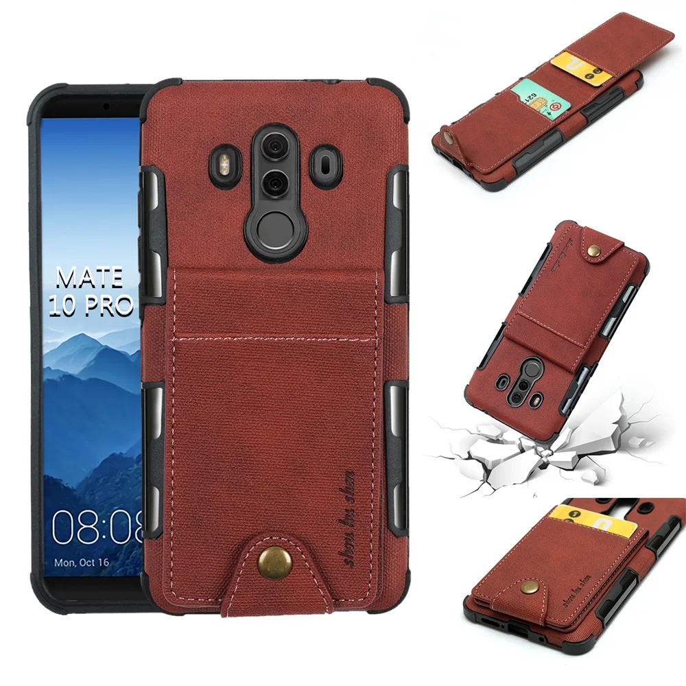 

For Huawei Mate 10 Lite Pro Y3 Case Cover Buckle Fabric Wallet Phone Bag Case for Huawei P20 Pro Lite Nova 2i Honor 9i Maimang 6