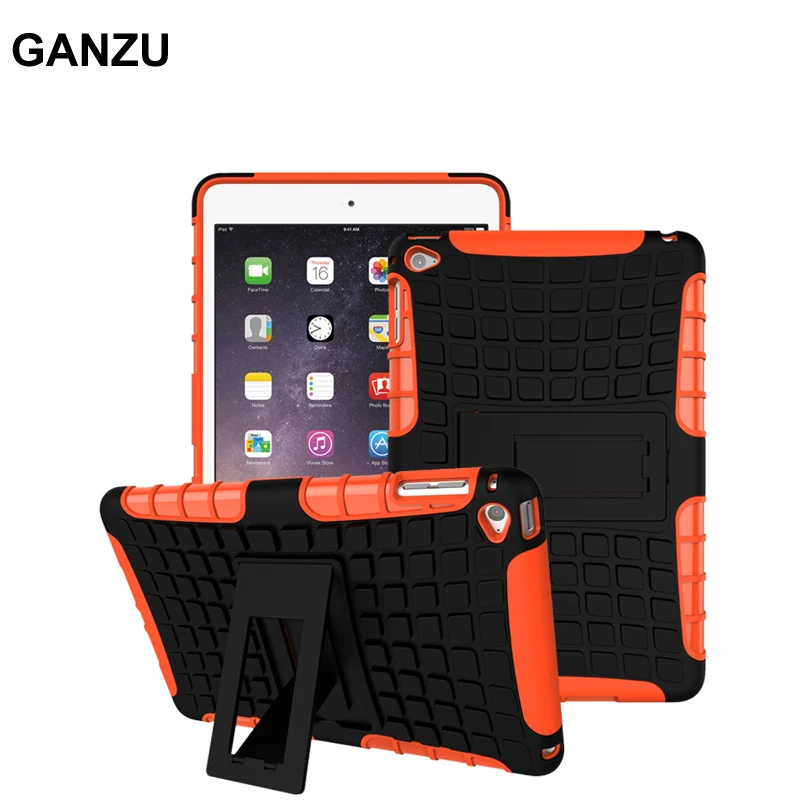 Heavy Duty Tablet Case For iPad Mini 4 A1538 A1550 Shockproof TPU+PC Hard Stand Protective Cover Mini4 With 7.9 inch | Компьютеры и