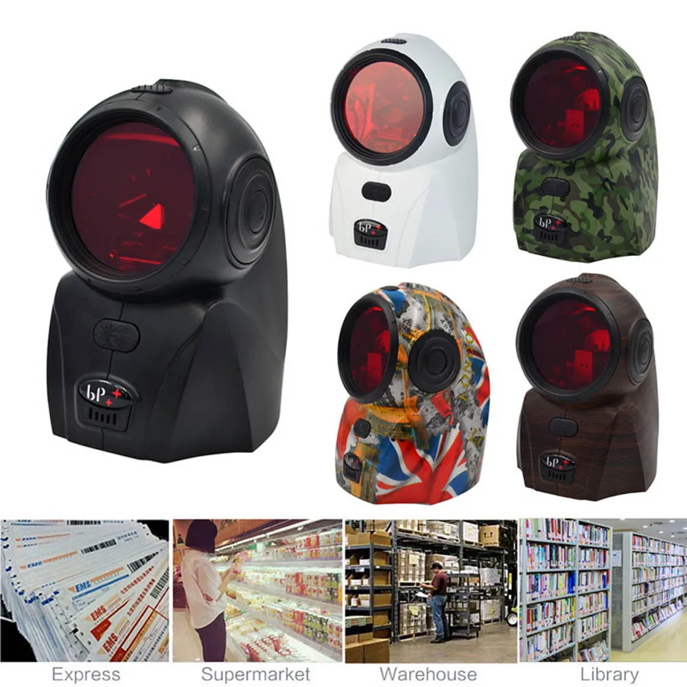 

New Hot New Omnidirectional Barcode Scanner 120/20 Lines Desktop Bar Code Reader for Retail Store Supermarket @88