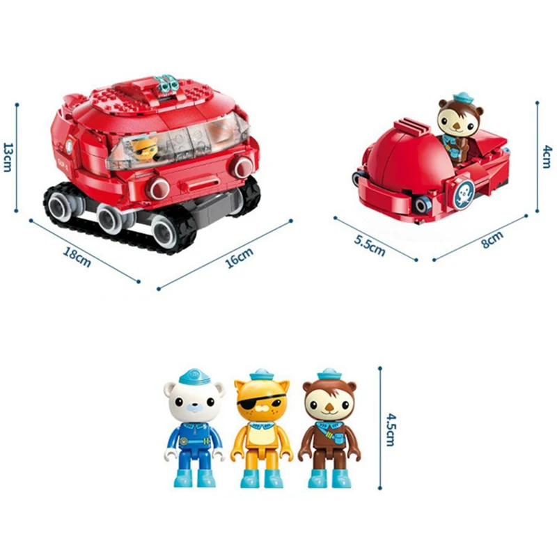 Конструктор Ideas City Les Octopus Octopod Octonauts строительные блоки из мультфильма наборы