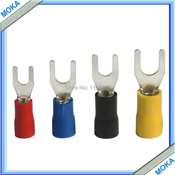 

500PCS/LOT SV5.5-6 Insulated Spade Terminal Block Connector