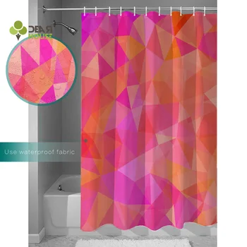 

Dear House Red Irregular Abstract Background Bathroom Mat With Shower Curtain Bathroom Decor Set Fabric Inside Modern Funny Hous