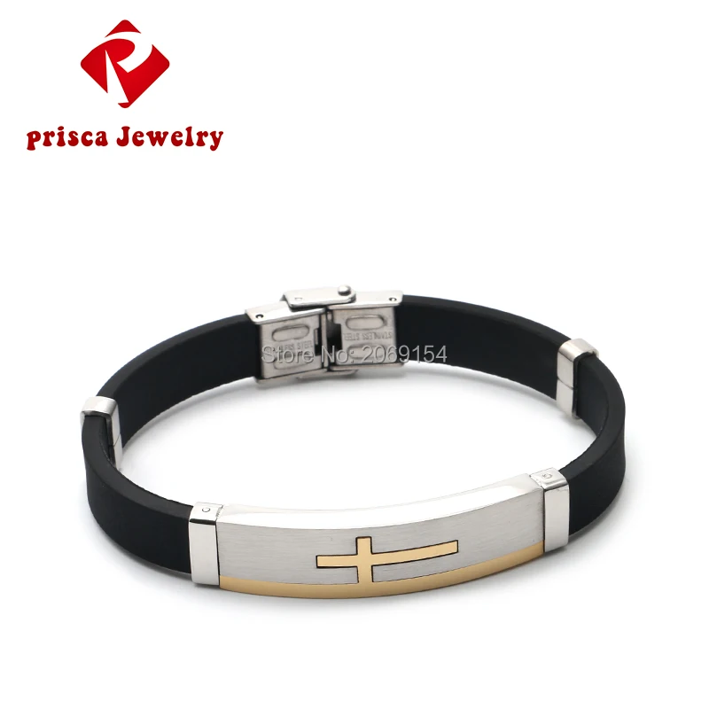 Защелкивающийся ювелирный браслет с крестиками модные мужские ювелирные