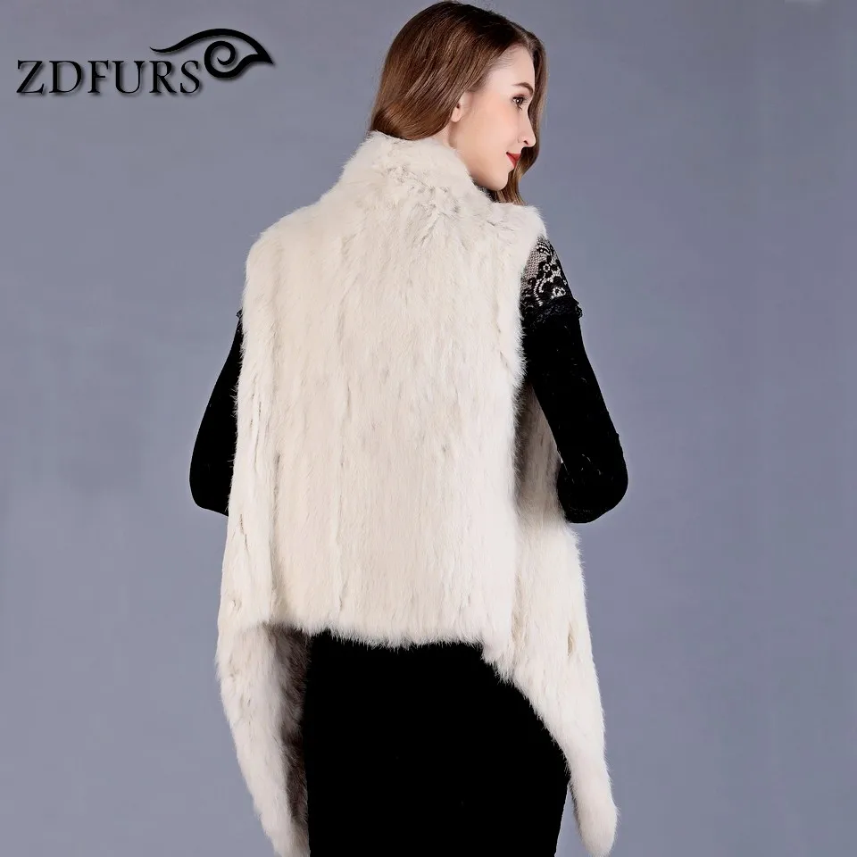 Grey De black Lapin Gilets À Fourrure Femmes Tricoté Tricot Powder Manches nature nature lotus Double Zdfurs Grey Fait Nouveau Brown Main Beige 165010 face Sans dark Gilet Hiver Zdkr La 10nzq4w
