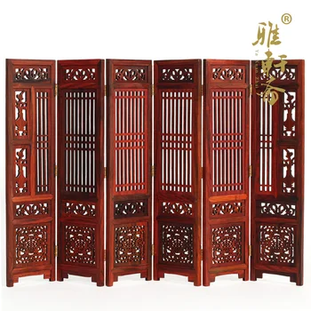 

TZ mahogany antique crafts micro miniature Zhai Ming and Qing furniture rosewood solid wooden partition decoration model