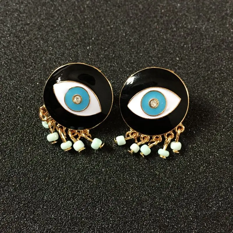 

Free Shipping New Eye Fashion Cute Design Bead Clip Earring