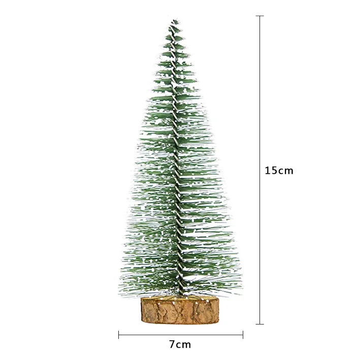 Мини Рождественская елка DIY Декор искусственные снежинки Рождественская елка праздничные вечерние украшения Рождественское украшение choinka sztuczna - Цвет: 15X7cm
