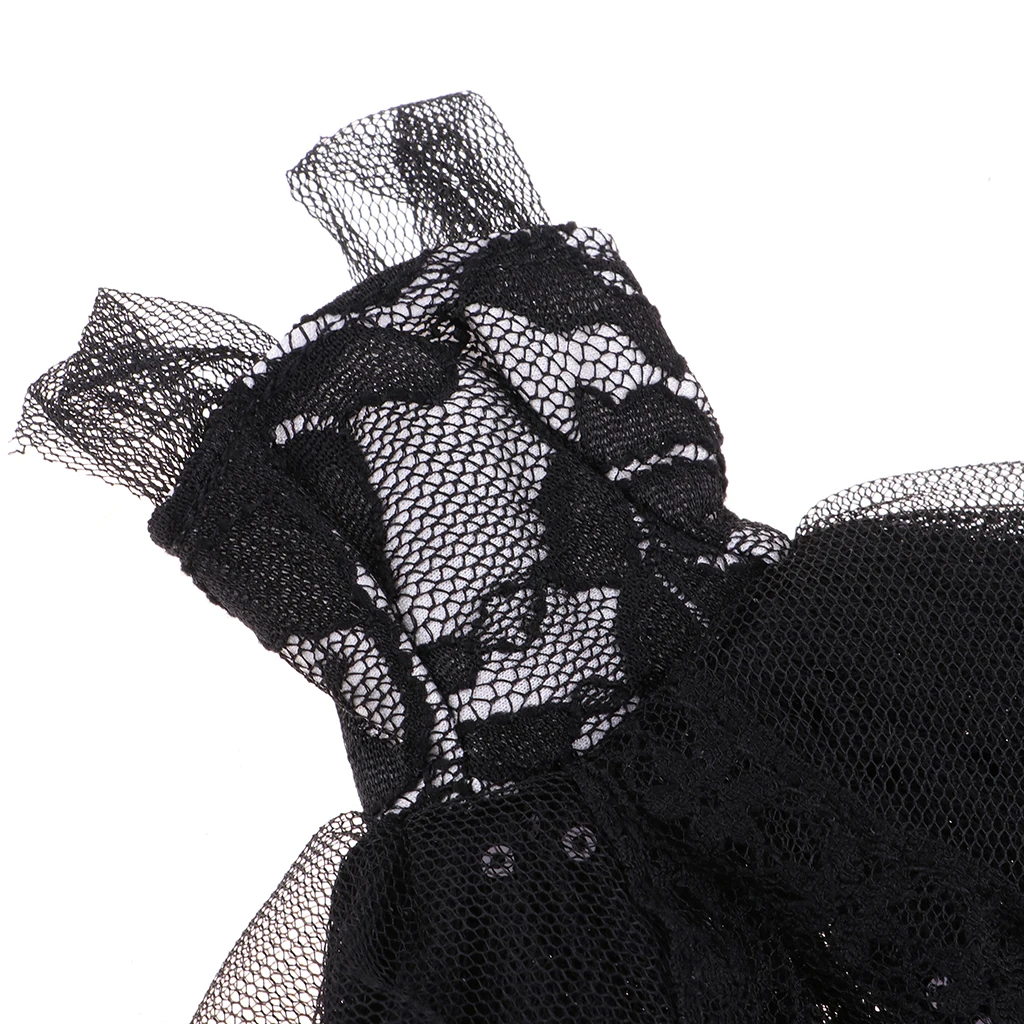 Stylish 1/6 BJD Fashion Doll Dress Form Wedding Dress Evening Gown Pettiskirt Garment For 12inch Doll Party Dancing Outfit Black