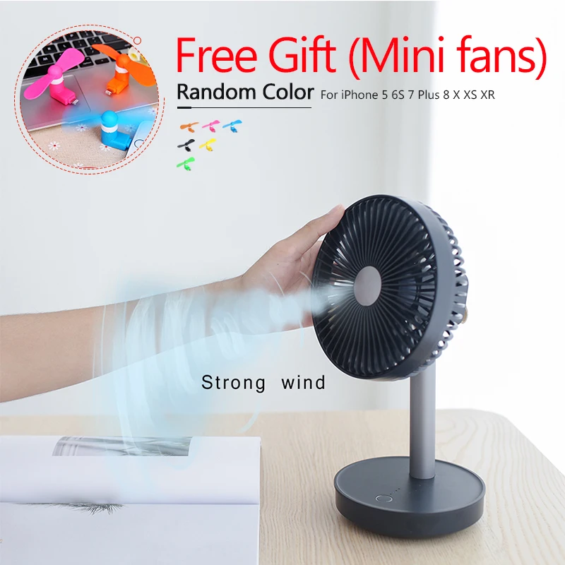 

Zaiwan P19 Mini Fan Adjustable Portable Air Cooling Fan 3/4-Speed 4000mAh USB Desk Air Cooling Fan Dropshipping