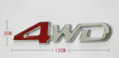 25 мм 3D автомобильный металлический хром 4WD Спортивная эмблема смещения значок наклейка 2,0 T 3,0 T турбо двигатель задние наклейки на багажник Авто Стайлинг - Название цвета: Оранжевый
