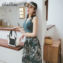 Костюм из трех предметов; плавательные платья женские бикини женский купальник для девочек; купальный костюм для женщин; винтажный Купальник; пляжная одежда