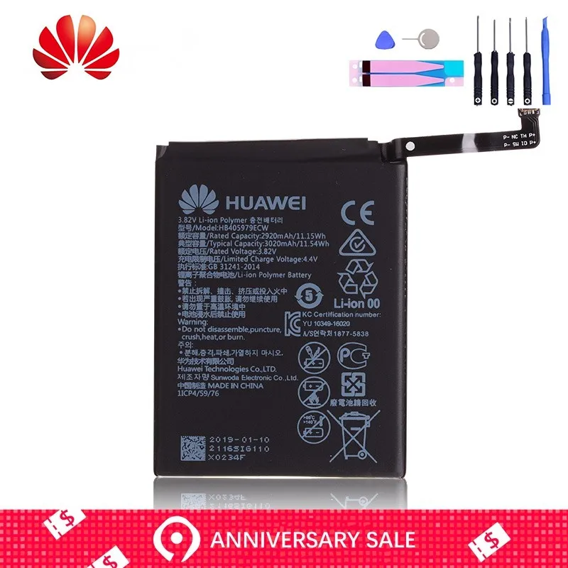

Original For Huawei Honor 6A 6C 8A Battery Nova Smart For Huawei enjoy 6 Y5 2017 P9 lite mini HB405979ECW 3020mAh Full Capacity