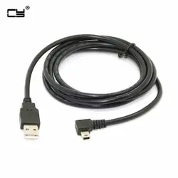 5 шт. Mini-USB B Тип 5pin мужской слева под углом 90 градусов к USB 2.0 Мужской кабель для передачи данных 50 см 180 см USB Mini-B угол кабель 0.5 м 1.8 м 6ft