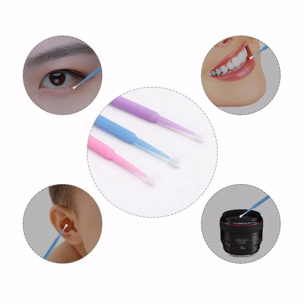 100pcs Disposable Eyelash Extension Tools Individual lashes Applicators Mascara Brush Lash Extensions Cotton Swab | Красота и