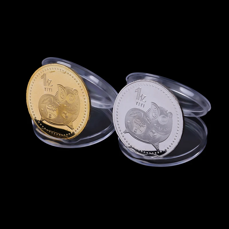 Silver plated pigs commemorative coins Chinese zodiac anniversary coin souvenirs 
