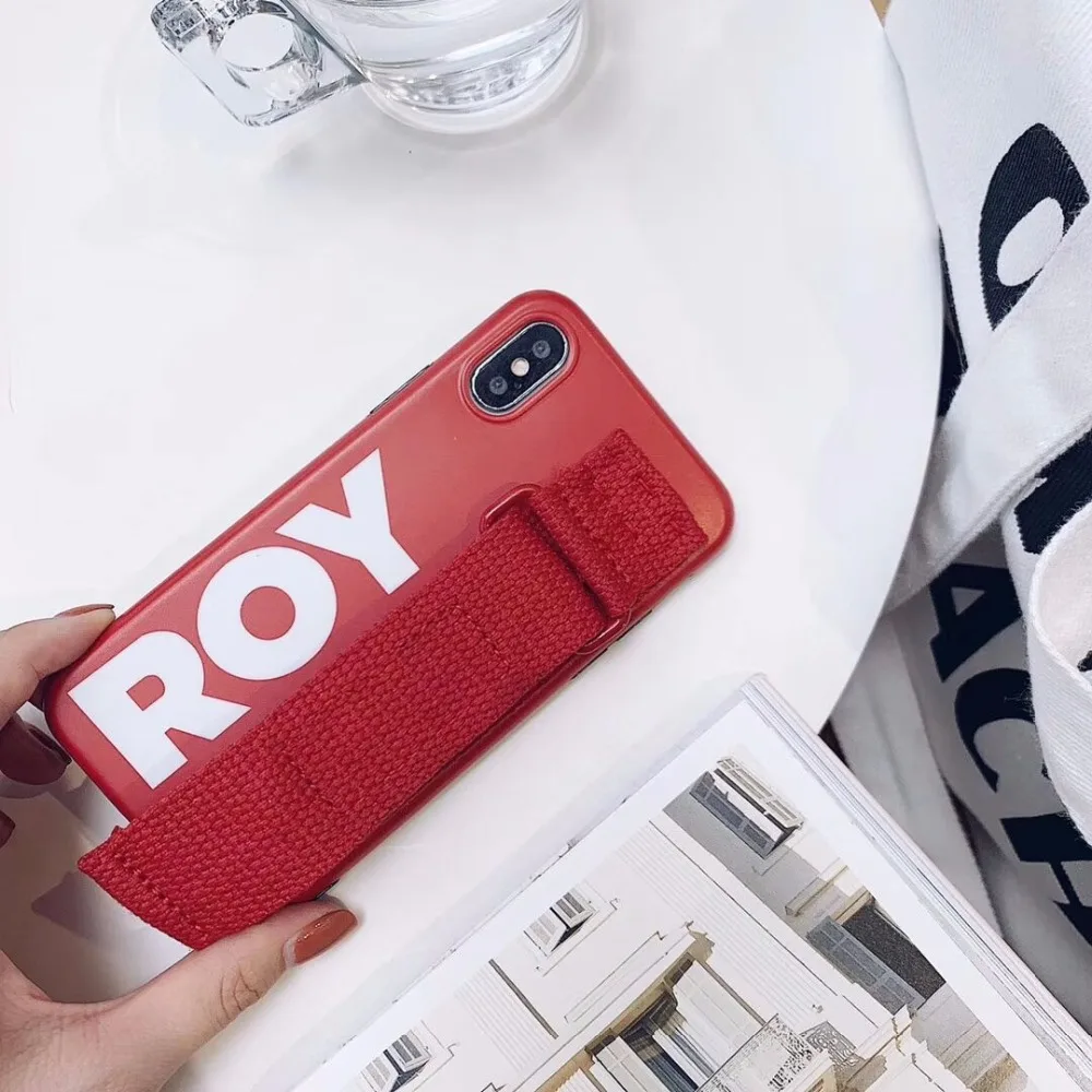 BotexBling простые полосы ремень ткань запястье Чехол для телефона для iphone XS MAX чехол для iphone X XR 6 6S 7 8 плюс металлическая пряжка крышка