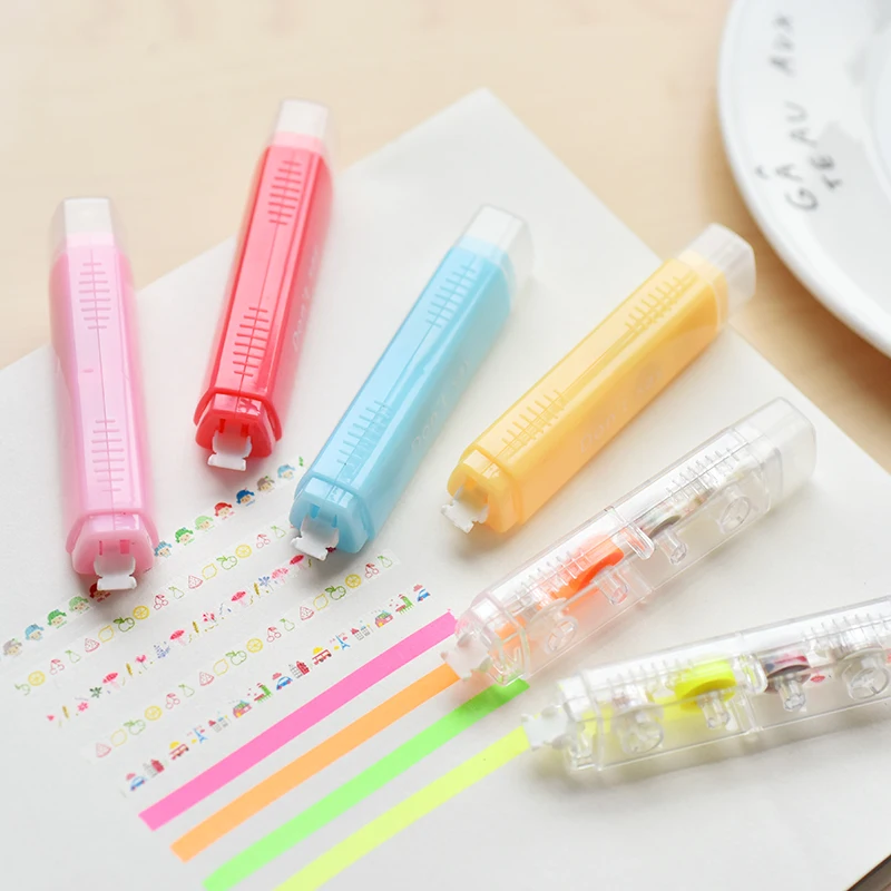 

JIANWU 1pc Cute cartoon Originality Double head lace correction tape kawaii Correction paper Decorative sticker School Supplies