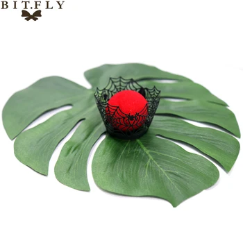 

BITFLY 48pcs 35x29cm Artificial Tropical Palm Leaves for Hawaii Luau Party Beach Theme Wedding Table Decoration Accessories
