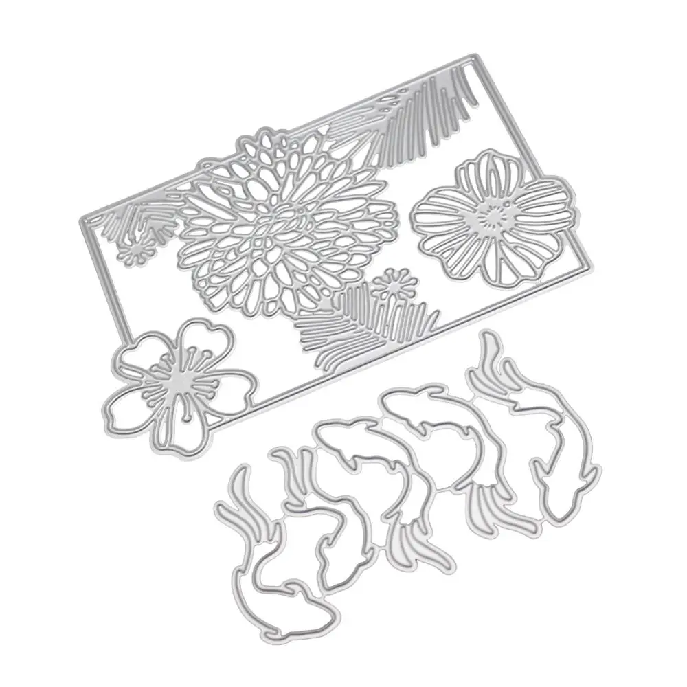 

Metal Cutting Dies Scrapbooking For Card Making DIY Embossing Cuts Craft Small Fish Element Stencils Stamps And Dies 2019 New