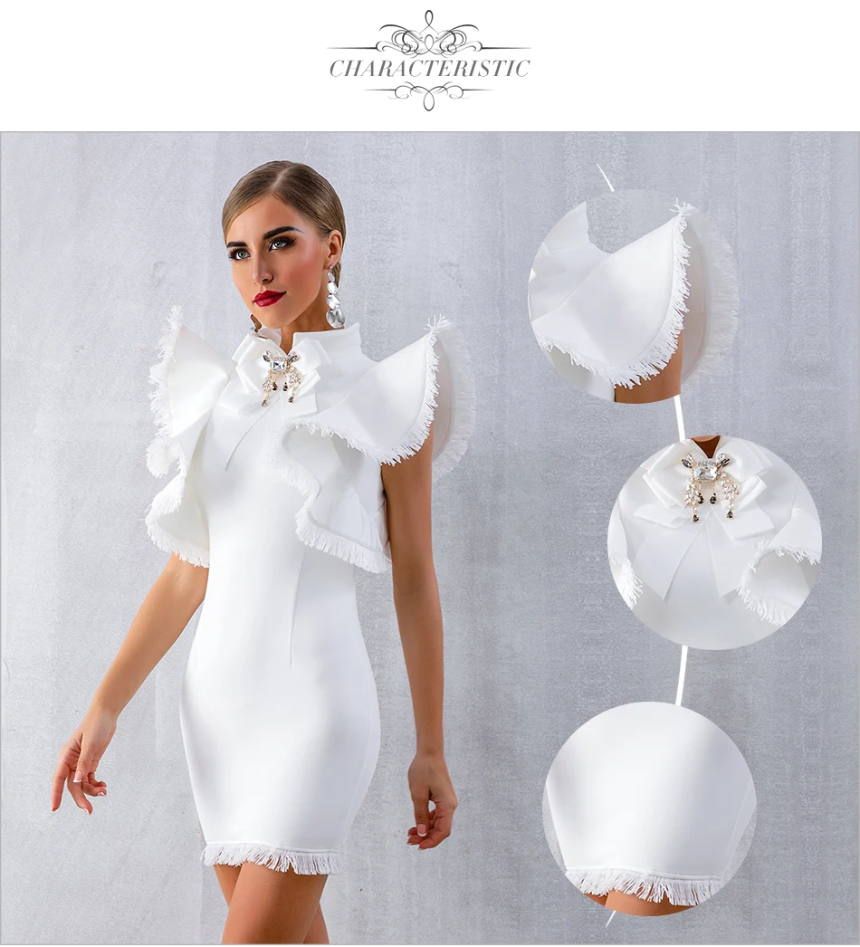 Women's Celebrity Runway White Party Dress Characteristics