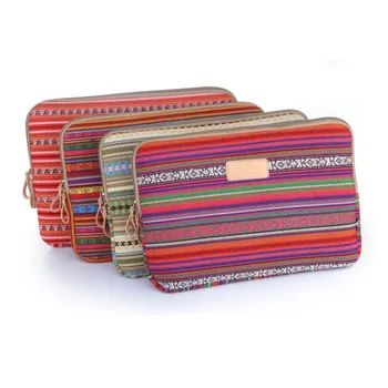 

Laptop Case for Macbook Air 13 Pro 13 National style Canvas Notebook Sleeve Carrying bag for 11 13 14 15.6 inch computer bag