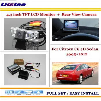 

Liislee For Citroen C6 4D Sedan 2005~2012 Car Reverse Back Rear Camera + 4.3"TFT LCD Screen Monitor = 2 in 1 Rear Parking System