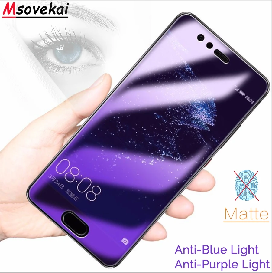 Для huawei P Smart 2019 Nova 4 Enjoy 9 Honor 10 Lite 8X Max View 20 Magic 2 закаленное стекло матовое анти синий